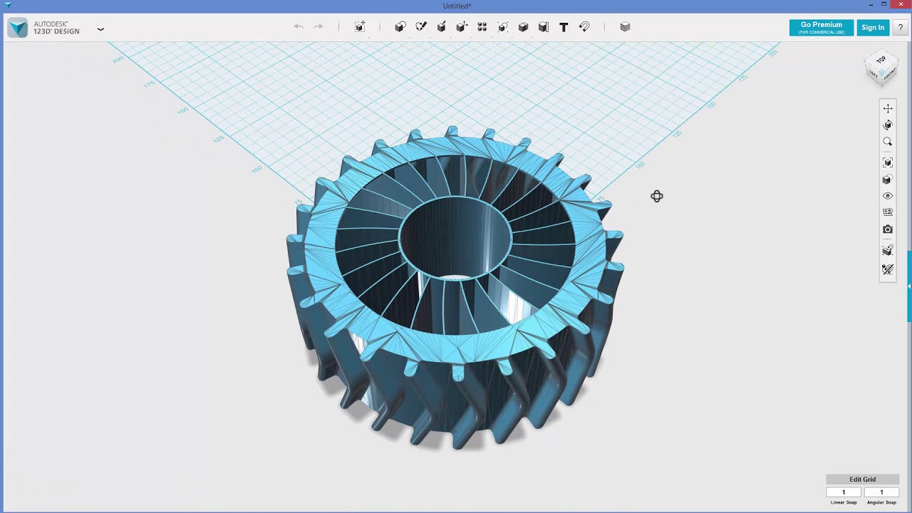 CAD model of a mechanical part